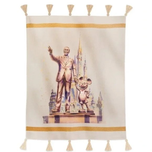 Walt Disney World 50th Anniversary Throw Blanket New Tags Packaged - Picture 1 of 6